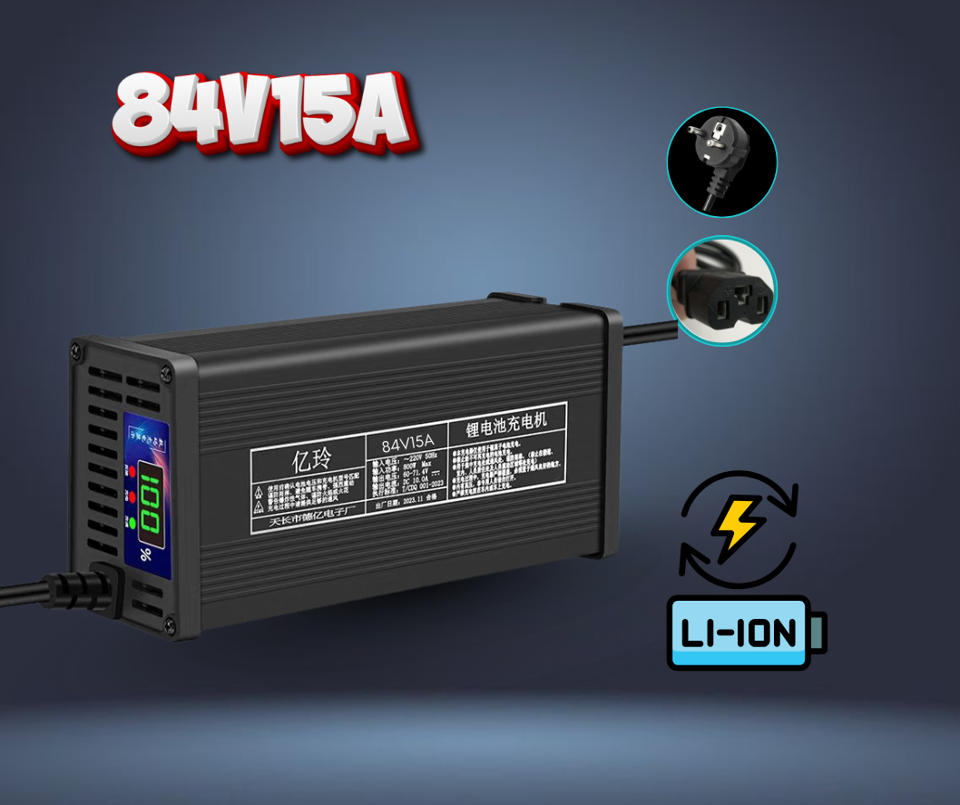 🔌 84V 15A Li-ion (With Screen)